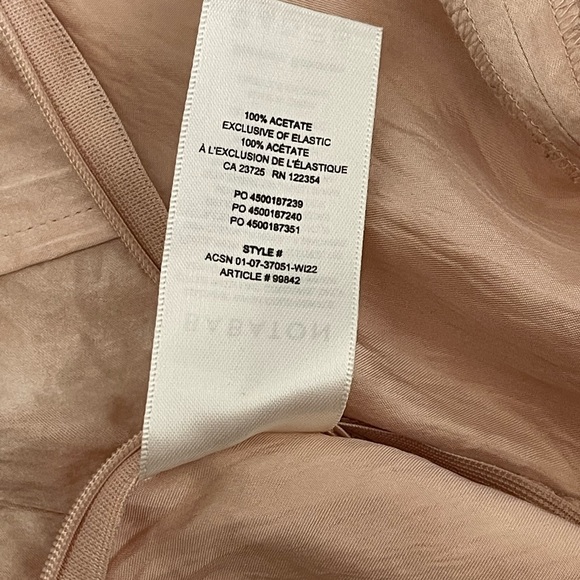 Aritzia | Babaton Eames Skirt High-Waisted Satin Slip Skirt with Slit Denude Sz0 - Picture 6 of 7